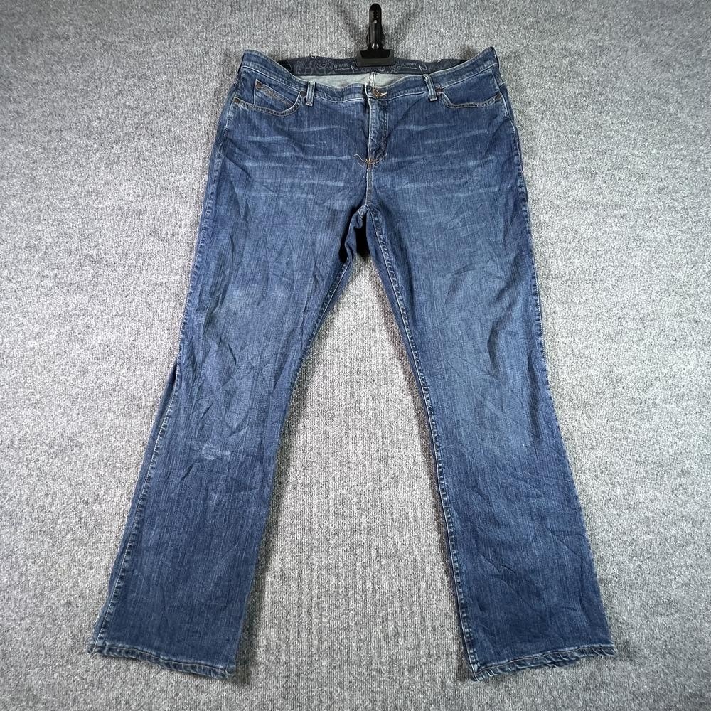 Wrangler Q Baby Ultimate Riding Bootcut Jeans Blue Stretch 22x34 WRQ20TB